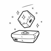 Gaming console with holographic controls and copy space concept as A gaming console with floating holographic control settings glowing above it The bottom section of the image is Cleans vector