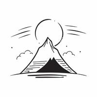 Glossy background with an abstract mountain peak and a glowing sunrise concept as A glossy background depicting an abstract mountain peak with a glowing sunrise symbolizing the cha Cleans vector