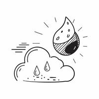 Glossy cloud and raindrop with holographic precipitation data and drought indicators concept as A dynamic image featuring a glossy cloud and raindrop with floating holographic prec Cleans vector