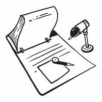 Glossy contract folder with a gold clasp reflecting light from a desk lamp concept as A high angle shot of a glossy contract folder with a gold clasp reflecting light from a nearby Cleans vector