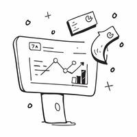 Glossy desktop monitor with floating holographic loan documents and interest rate graphs concept as A medium angle shot of a glossy desktop monitor displaying floating holographic Cleans Set 2 vector