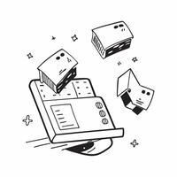 Glossy desktop monitor with floating holographic loan documents and interest rate graphs concept as A medium angle shot of a glossy desktop monitor displaying floating holographic Cleans Set 3 vector