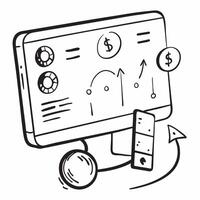 Glossy desktop monitor with holographic financial dashboards and currency symbols concept as A medium angle shot of a glossy desktop monitor displaying holographic financial dashbo Cleans vector