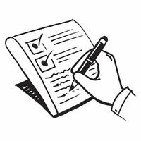 Glossy desk surface with a financial report and a pen casting a subtle reflection concept as A close up of a glossy desk surface with a financial report and a pen placed neatly cas Cleans vector