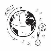 Glossy globe and thermometer with holographic climate data floating above concept as A high angle shot of a glossy globe with a thermometer beside it Holographic climate data such Cleans vector