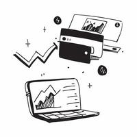 Glossy laptop with floating holographic wine glass and abundant copy space concept as A glossy laptop is centered on a white background with a holographic wine glass floating besid Cleans Set 2 vector