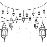 Glossy Lantern Festival Street Background concept as A glossy reflective street background filled with glowing lanterns hanging above creating a vibrant and festive atmosphere The Cleans Set 2 vector