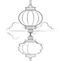 Glossy Mid Autumn Festival Lantern Display concept as A glossy background featuring an elaborate lantern display for the Mid Autumn Festival with reflections enhancing the intricat Cleans Set 2 vector