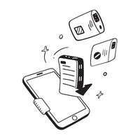 Glossy smartphone with floating holographic coins and a calculator display concept as A straight on shot of a glossy smartphone with floating holographic coins and a calculator dis Cleans Set 4 vector