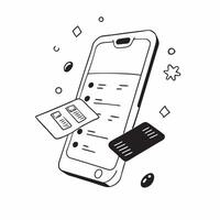 Glossy smartphone with floating holographic coins and a calculator display concept as A straight on shot of a glossy smartphone with floating holographic coins and a calculator dis Cleans Set 5 vector