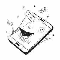 Glossy smartphone with holographic notifications and marketing alerts concept as A sleek high angle shot of a glossy smartphone displaying floating holographic notifications and ma Cleans vector