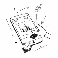 Glossy tablet with floating holographic bar charts and dollar signs concept as A high angle shot of a glossy tablet with floating holographic bar charts and dollar signs The scene Cleans Set 6 vector