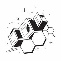 Glossy translucent hexagons with light effects as a tech advertisement background concept as A futuristic background featuring glossy translucent hexagons with subtle light effects Cleans vector