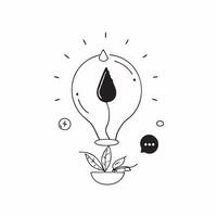 Glossy tree and water droplet with holographic growth data and water conservation symbols concept as A sleek image featuring a glossy tree and a water droplet with floating hologra Cleans vector
