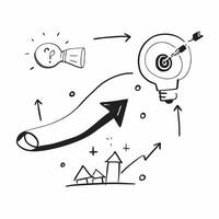 Glowing abstract arrow pointing towards digital marketing success concept as A dynamic image of a glowing abstract arrow pointing towards symbols of digital marketing success The Cleans vector