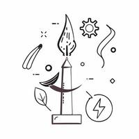 Glossy wind turbine and leaf with holographic energy data and carbon footprint symbols concept as A sleek image featuring a glossy wind turbine and a leaf with floating holographic Cleans vector