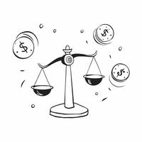 Glowing abstract balance scales with floating dollar and euro symbols concept as A glowing abstract set of balance scales with floating dollar and euro symbols symbolizing the bala Cleans vector