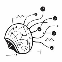 Glowing abstract brain with neural connections representing AI driven management concept as A dynamic close up shot of a glowing abstract brain with neural connections symbolizing Cleans vector