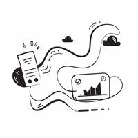 Glowing abstract digital wave forming a marketing analytics dashboard concept as A sleek visual of a glowing abstract digital wave transforming into a marketing analytics dashboard Cleans vector