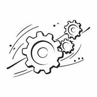 Glowing abstract gears in motion representing operational efficiency concept as A dynamic shot of glowing abstract gears in motion symbolizing operational efficiency in scaling a b Cleans vector