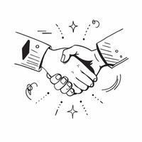 Glowing abstract handshake symbolizing digital business partnerships concept as A close up shot of a glowing abstract handshake symbolizing digital business partnerships in scaling Cleans vector