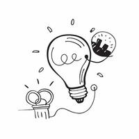 Glowing abstract light bulb with marketing ideas flowing out concept as A captivating image of a glowing abstract light bulb with marketing ideas flowing out in vibrant streams Th Cleans vector