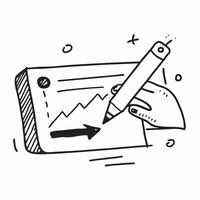 Glowing abstract line graph with a digital pen drawing financial trends concept as A glowing abstract line graph being drawn by a digital pen representing the continuous analysis o Cleans vector
