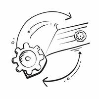 Glowing abstract marketing gear with interconnected cogs turning concept as A sleek visual of a glowing abstract marketing gear with interconnected cogs turning symbolizing the com Cleans vector
