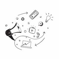 Glowing abstract marketing icons with a vibrant gradient background concept as A captivating visual of glowing abstract marketing icons on a vibrant gradient background The camera Cleans vector