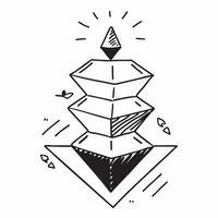 Glowing abstract pyramid representing hierarchical scaling in business concept as An overhead shot of a glowing abstract pyramid symbolizing hierarchical scaling in business The p Cleans vector