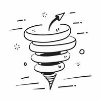 Glowing abstract spiral representing business process optimization concept as A dynamic shot of a glowing abstract spiral symbolizing process optimization in scaling a business Th Cleans vector