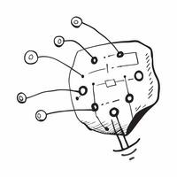 Glowing neural network mesh with data points on an isolated white background concept as A glowing mesh of neural networks with embedded data points isolated on a white background Cleans vector