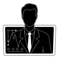 Healthcare data analyst reviewing glossy patient data concept as A healthcare data analyst is focused on a glossy dashboard displaying patient data The background is bright and st Cleans vector