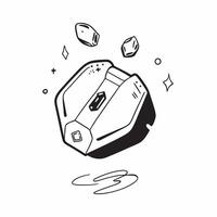 Holographic gaming mouse with floating control settings and copy space concept as A gaming mouse with floating holographic control settings glowing above it The upper section of t Cleans vector