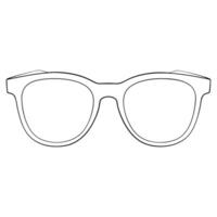 Holographic glasses with Labh Pancham symbol and copy space concept as A pair of holographic glasses with the Labh Pancham symbol subtly glowing on the lenses isolated against a wh Cleans vector