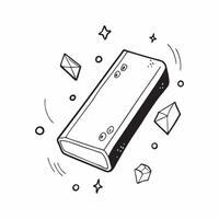 Holographic smartphone with floating app icons and copy space concept as A sleek glossy smartphone with floating holographic app icons surrounding it The icons glow with a futuris Cleans vector