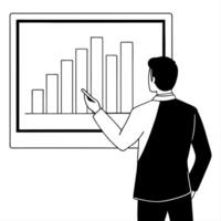 Human resources manager reviewing glossy workforce data concept as A human resources manager is focused on glossy workforce data displayed on a modern screen The background is cor Cleans vector
