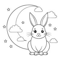Jade Rabbit and Moon with Mid Autumn Festival Greeting concept as A illustration of the Jade Rabbit and moon with Happy Mid Autumn Festival greeting isolated on a white back Cleans Set 2 vector