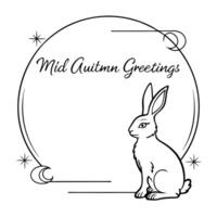 Jade Rabbit and Moon Border Frame with Copy Space concept as A border frame with a jade rabbit and the moon positioned on opposite sides offering ample copy space in the middle Mi Cleans Set 2 vector