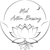 Levitating Lotus and Moon with Mid Autumn Blessings Text concept as A lotus flower and moon levitating together with Mid Autumn Blessings text isolated on a white background The c Cleans Set 2 vector