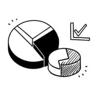 Pie chart with a checkmark floating beside concept as A pie chart with a checkmark floating beside it isolated on a white background The scene symbolizes data validation and succe Cleans vector