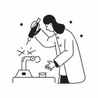 Scientist candidly working on nanotechnology in a sterile lab concept as A candid image of a scientist working on nanotechnology in a sterile lab environment The photo captures th Cleans vector