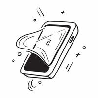 Smartphone displaying a holographic juice glass isolated with copy space concept as A smartphone is prominently displayed on a white surface with a glowing holographic juice glass Cleans vector