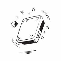 Smartphone with holographic app icons and copy space concept as A sleek smartphone with floating holographic app icons surrounding it glowing with a vibrant finish The center is l Cleans vector