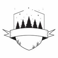 Snowfall and Pine Trees Border Frame with Copy Space concept as A border frame with snowfall and pine trees positioned on opposite sides offering generous copy space in the center Cleans Set 3 vector