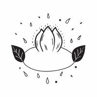 Spring Blossoms and Rain Border Frame with Copy Space concept as A border frame featuring spring blossoms and light rain on opposite sides with ample copy space in the middle Spri Cleans Set 3 vector