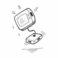 Suspended smart home device with interactive display on an isolated white background concept as A smart home device floating mid air with an interactive display glowing on the fron Cleans vector