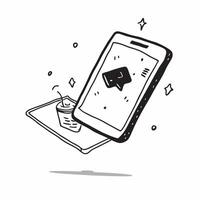 Tablet with holographic milkshake floating above isolated on white with copy space concept as A tablet lies on a white surface with a glowing holographic milkshake icon floating ab Cleans vector