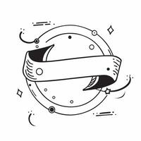Tech ring border with rotating digital elements and copy space concept as A border frame featuring a tech ring design with rotating digital elements framing a central copy space T Cleans vector
