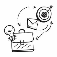 of isolated briefcase and target with the word Goal concept as A design featuring a briefcase and a target with the word Goal prominently displayed The elements are Cleans vector